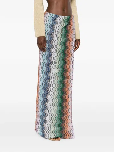 Missoni Chevron-pattern Maxi Beach Skirt In Multi