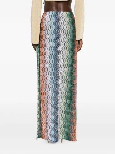 Missoni Chevron-pattern Maxi Beach Skirt In Multi