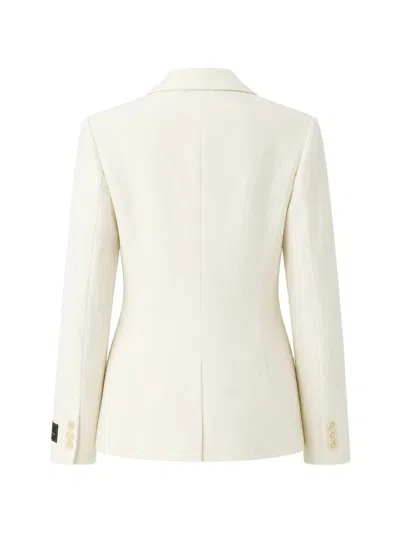 Msgm Jacquard-effect Blazer In Neutral