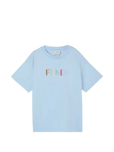 Fendi Junior T-shirt In Blue