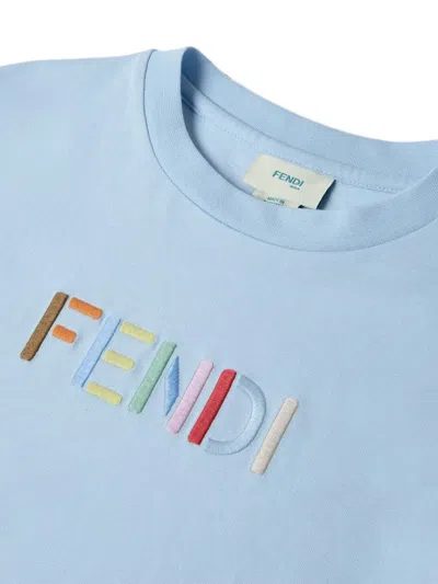 Fendi Junior T-shirt In Blue