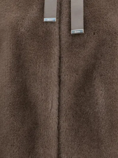 Herno Brown Polyester Full-length Jacket In Brown