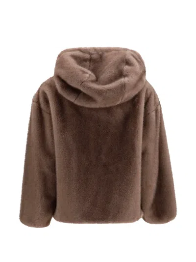 Herno Brown Polyester Full-length Jacket In Brown