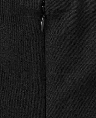 Mango Strapless Linen Top In Black