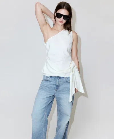 Mango Mid-rise Straight Jeans Medium Blue In Blue