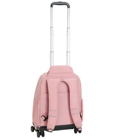 Kipling Zea Laptop Rolling Backpack Messenger In Pink