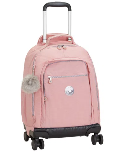 Kipling Zea Laptop Rolling Backpack Messenger In Pink