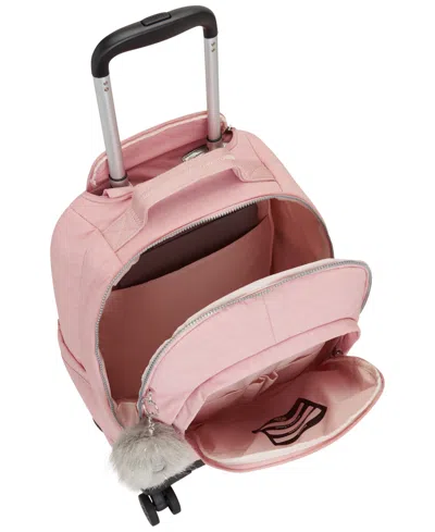 Kipling Zea Laptop Rolling Backpack Messenger In Pink