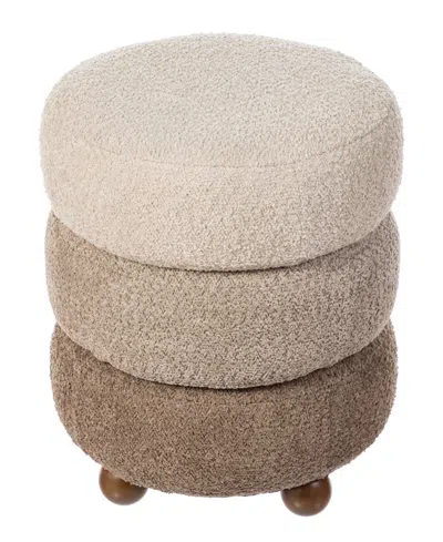 Glitzhome Modern 19" Gradient Upholstered Storage Ottoman Or Accent Stool In Multi