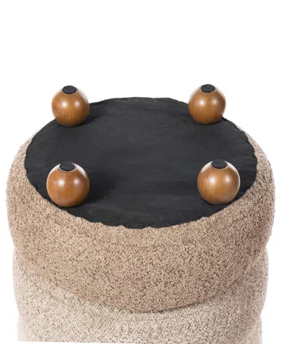 Glitzhome Modern 19" Gradient Upholstered Storage Ottoman Or Accent Stool In Multi