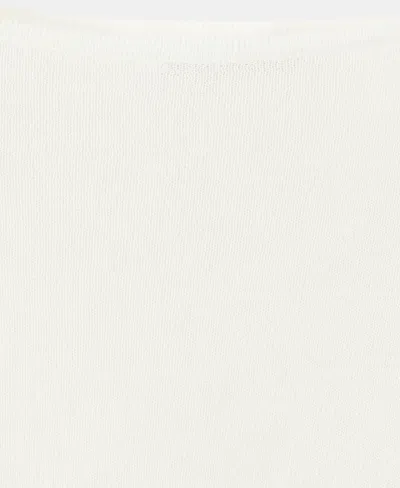 Mango Asymmetrical Knitted Cape In White