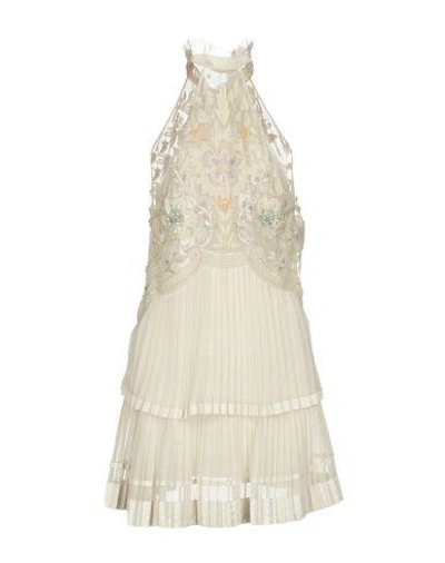 Shop Roberto Cavalli Short Dress In Ivory