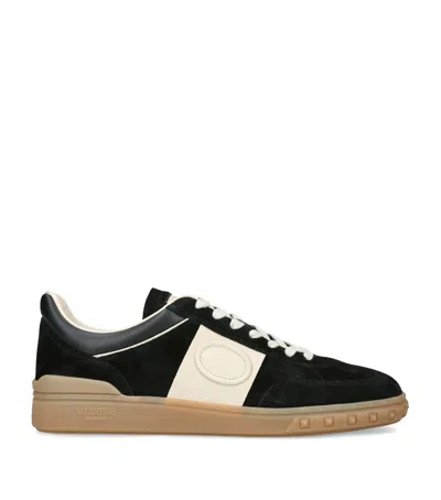Valentino Upvillage Logo Sneakers Round Toe Rubber In Black