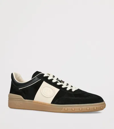 Valentino Upvillage Logo Sneakers Round Toe Rubber In Black