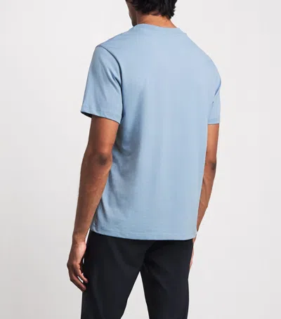Sandro Paris Cotton Logo-patch T-shirt In Blue