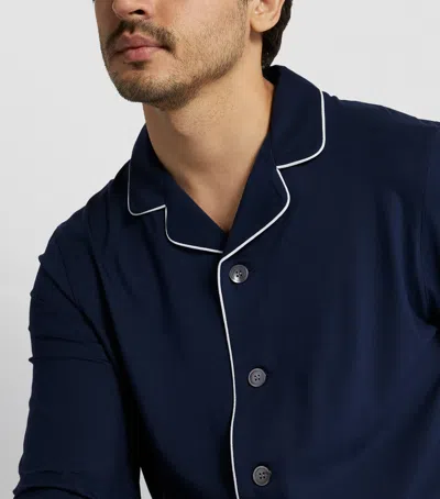 Derek Rose Modal-blend Basel Pyjama Set In Blue