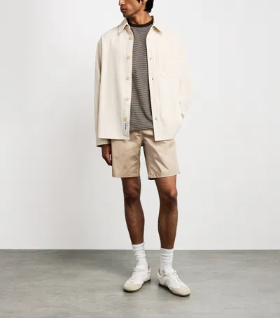Sandro Paris Twill Elasticated Shorts In Sand