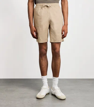 Sandro Paris Twill Elasticated Shorts In Sand