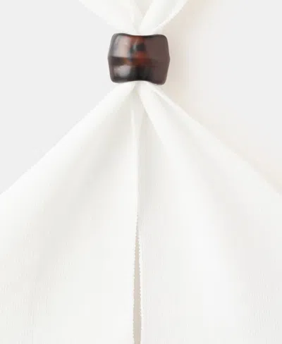 Mango Wide-leg Jeans With Side Buttons In White
