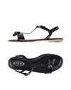 Tod's Sandals In Black