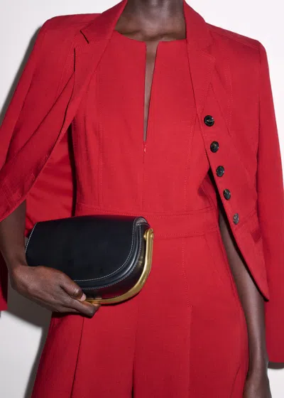 Me+em Tailored Wide Leg Jumpsuit Ruby Red In Red