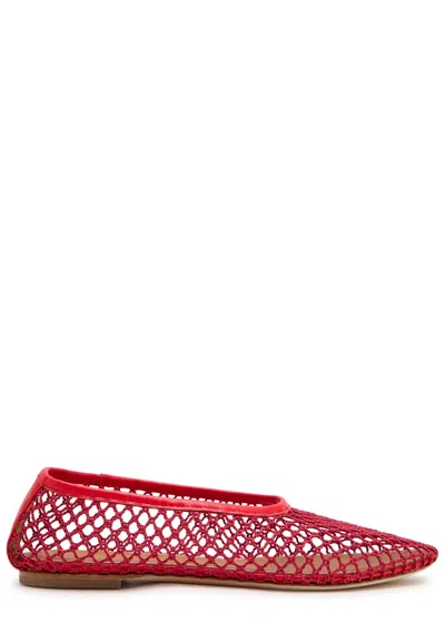 Staud Solid Color Woven Ballet Flats In Multi