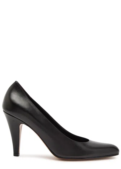 The Row Ornella 95 Leather Pumps In Black