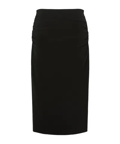Max Mara Studio Ruched Pencil Skirt In Black
