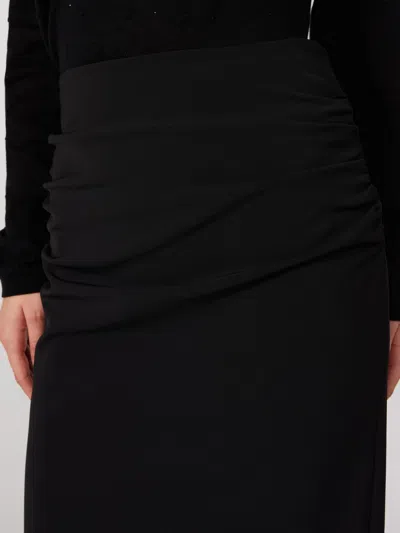 Max Mara Studio Ruched Pencil Skirt In Black