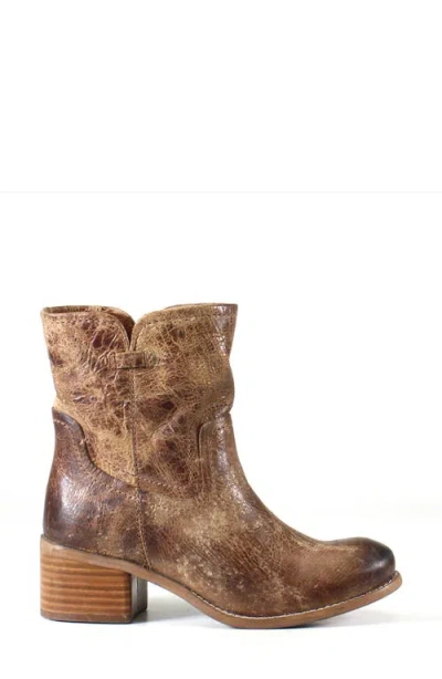 Diba True West Haven Pull-on Distressed Leather Western Boots In Brown
