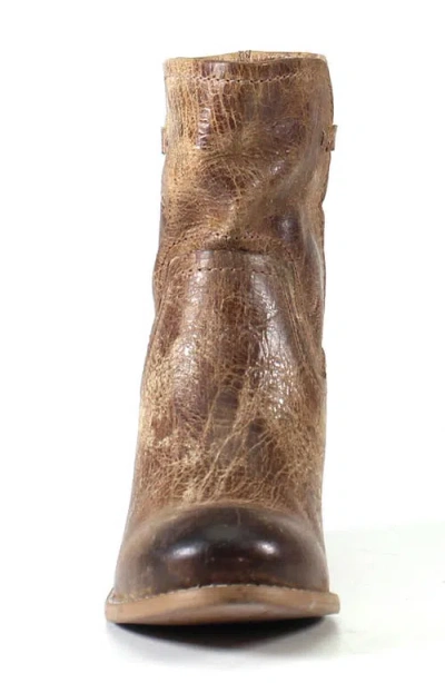 Diba True West Haven Pull-on Distressed Leather Western Boots In Brown
