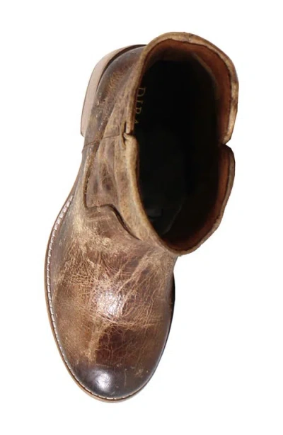 Diba True West Haven Pull-on Distressed Leather Western Boots In Brown