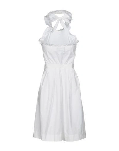 Shop Boutique Moschino Knee-length Dress In White