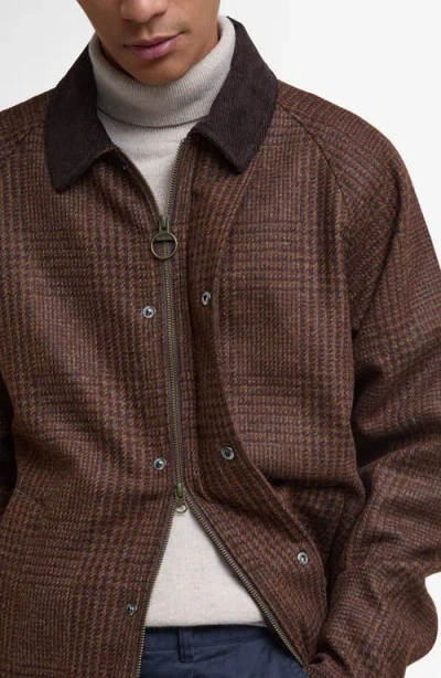 Barbour Tracker Wool Jacket In Brown