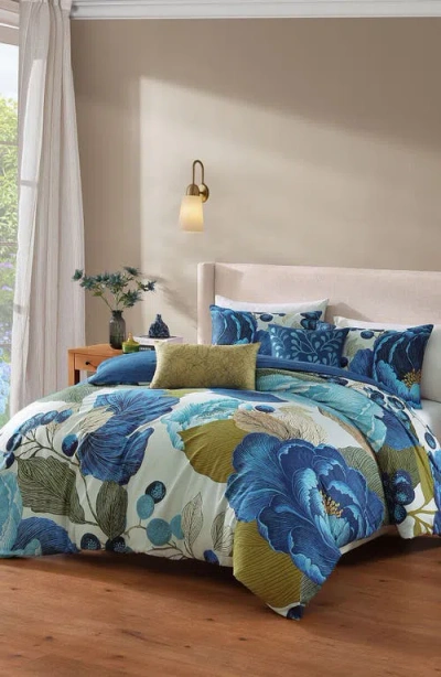 Bebejan Teal Tapestry Comforter Set In Blue