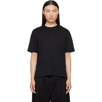 Studio Nicholson Bric T-shirt Blue Regular Fit In Black