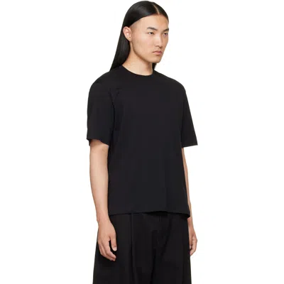 Studio Nicholson Bric T-shirt Blue Regular Fit In Black