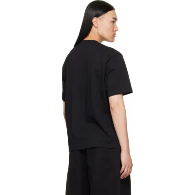 Studio Nicholson Bric T-shirt Blue Regular Fit In Black