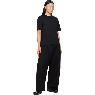 Studio Nicholson Bric T-shirt Blue Regular Fit In Black