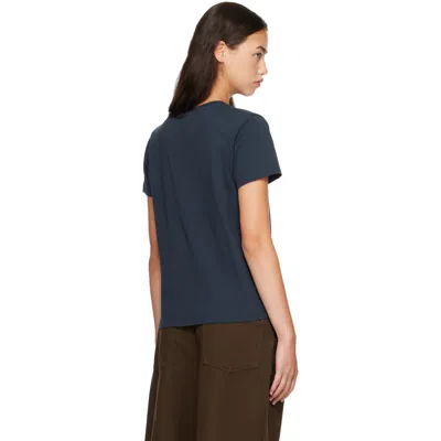 A.p.c. Logo-embroidered T-shirt In Blue