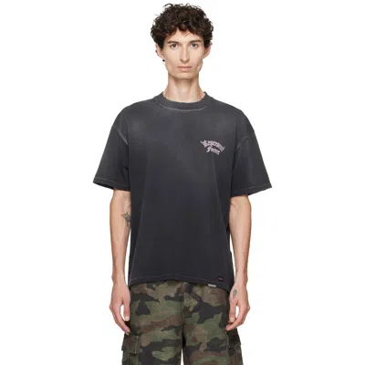 Represent T-shirt Duality Tee With Round Neck And Short Sleeves In Black Cotton Unisex In Black