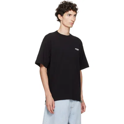 Represent Black Crewneck T-shirt With With Front And Back Owners Club Print In Cotton Man In Black