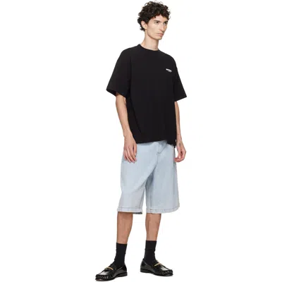 Represent Black Crewneck T-shirt With With Front And Back Owners Club Print In Cotton Man In Black