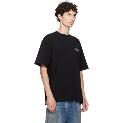 Represent Black Crewneck T-shirt With With Front And Back Owners Club Print In Cotton Man In Black