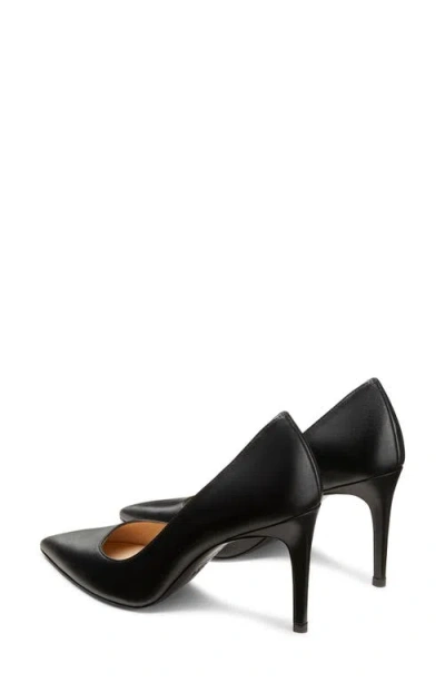 Stuart Weitzman Stuart Leather Stiletto Pumps In Black