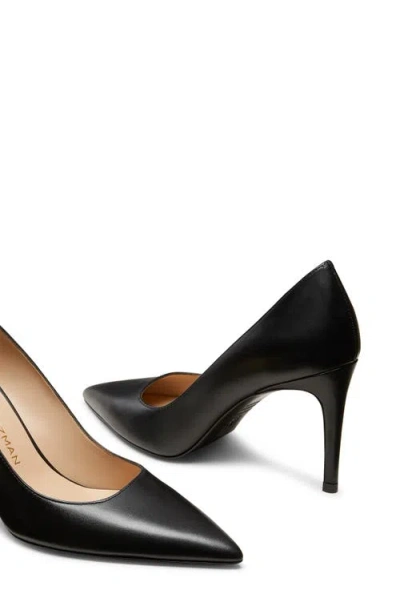 Stuart Weitzman Stuart Leather Stiletto Pumps In Black