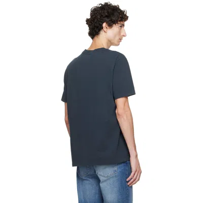 A.p.c. Cotton Crew Neck Short Sleeve T-shirt In Blue