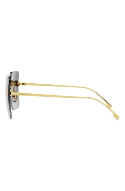 Fendi 59mm Gradient Square Sunglasses In Gold