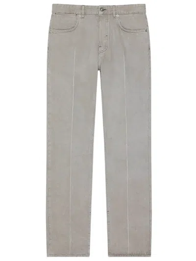Givenchy Straight Fit Grey Jeans With Folded Effect In Gray