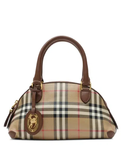 Burberry Primrose Small Shoulder Bag Check Pattern In Brown